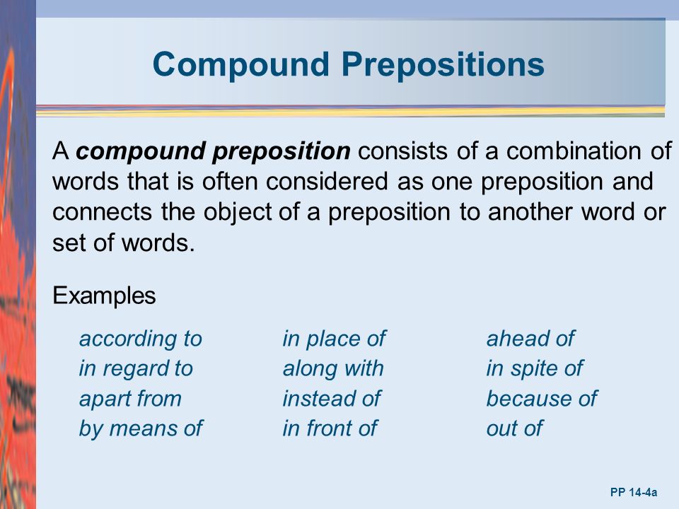 what is a compound preposition with examples Tutorial.