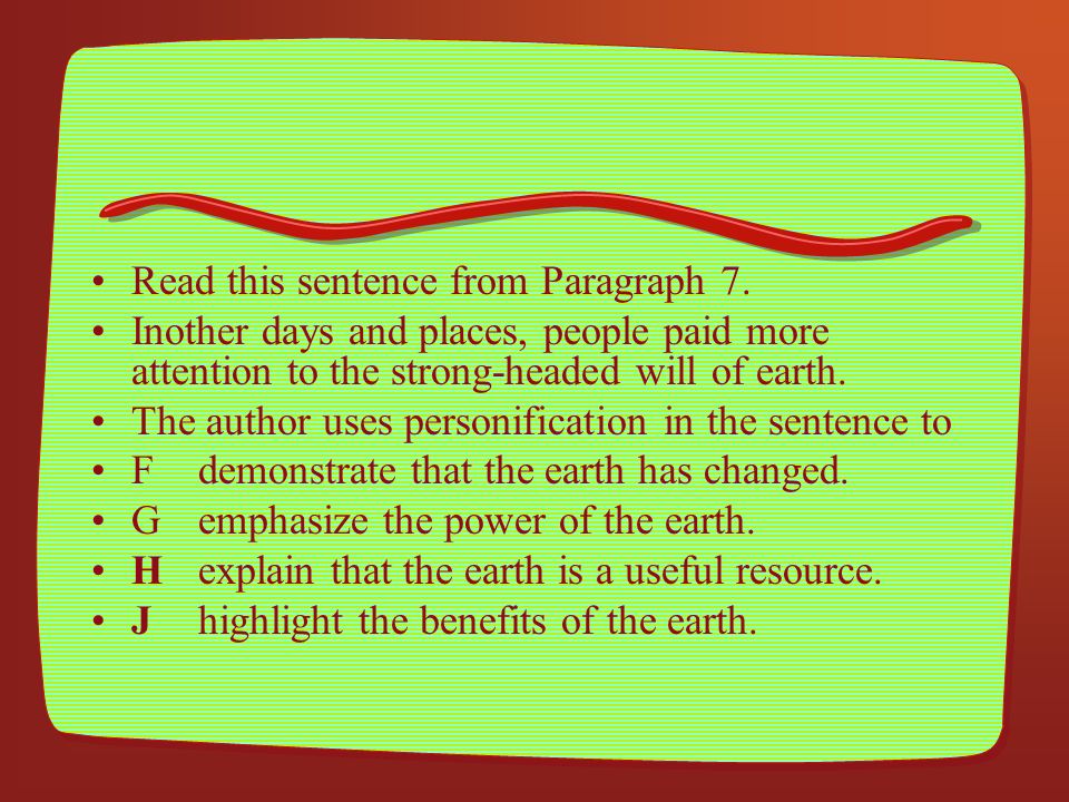 on the earth sentence
