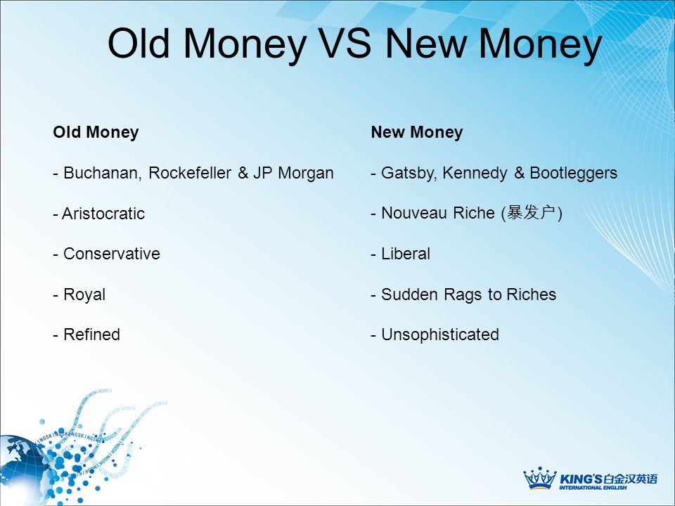 old money vs new money quotes influence of wealth in the great gatsby