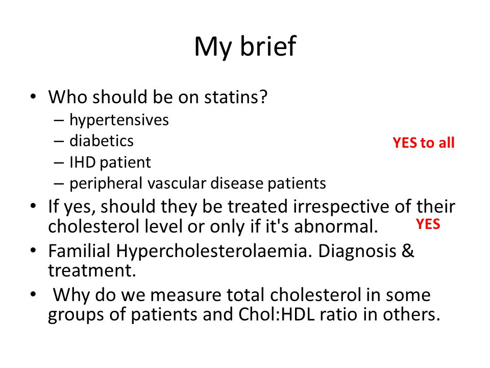My brief Who should be on statins.