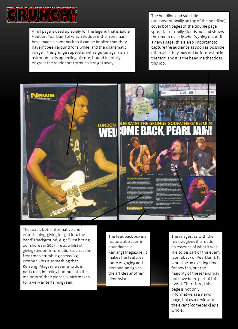 A full page is used up solely for the legend that is Eddie Vedder.