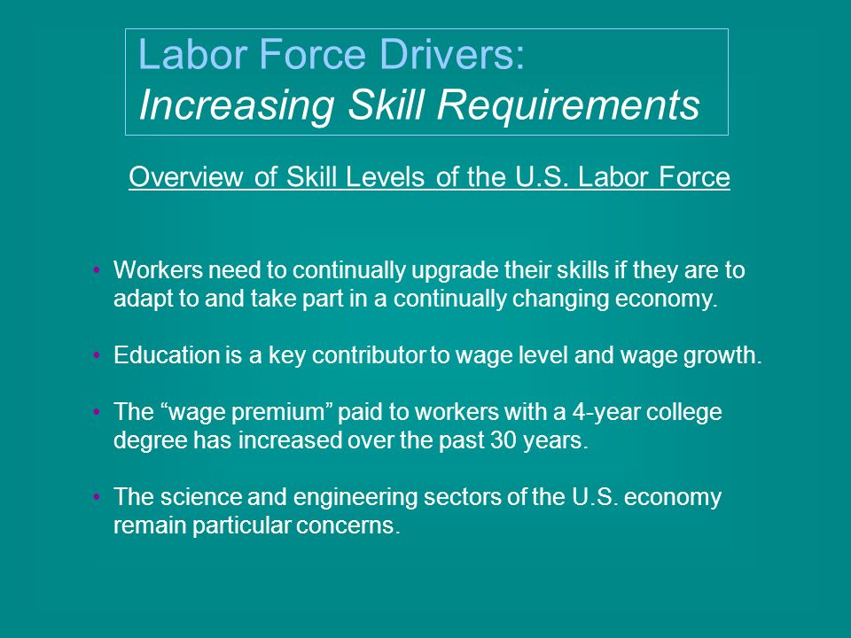Overview of Skill Levels of the U.S.