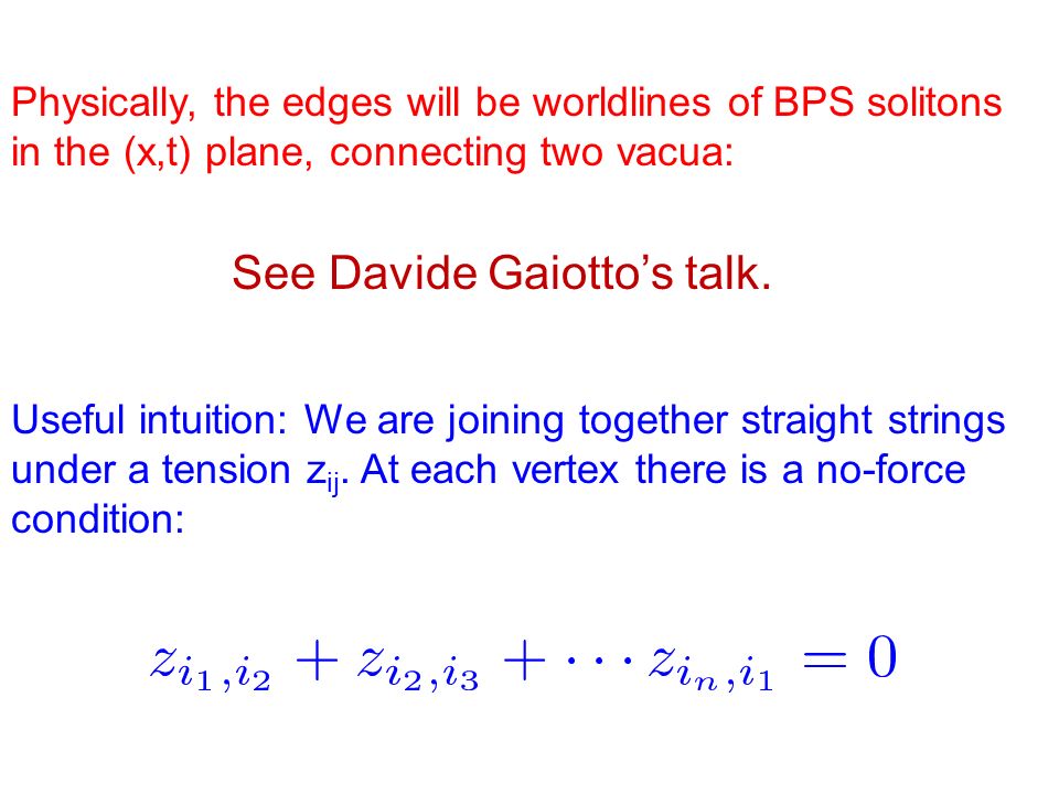 Useful intuition: We are joining together straight strings under a tension z ij.