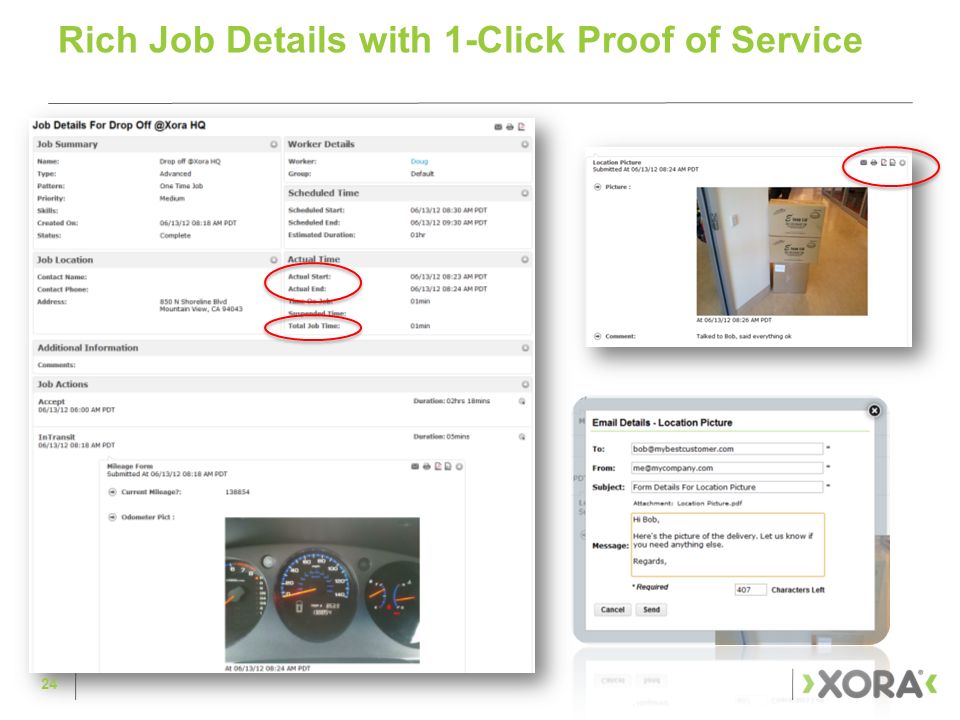 Rich Job Details with 1-Click Proof of Service 24