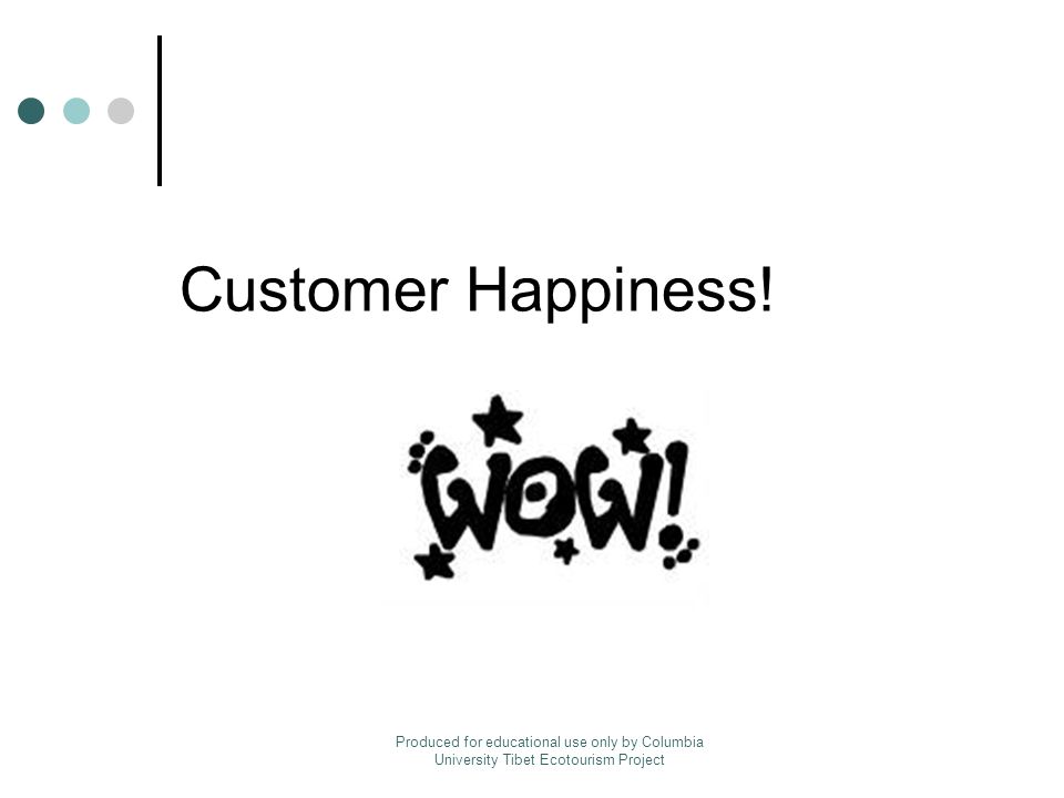 Customer Happiness.