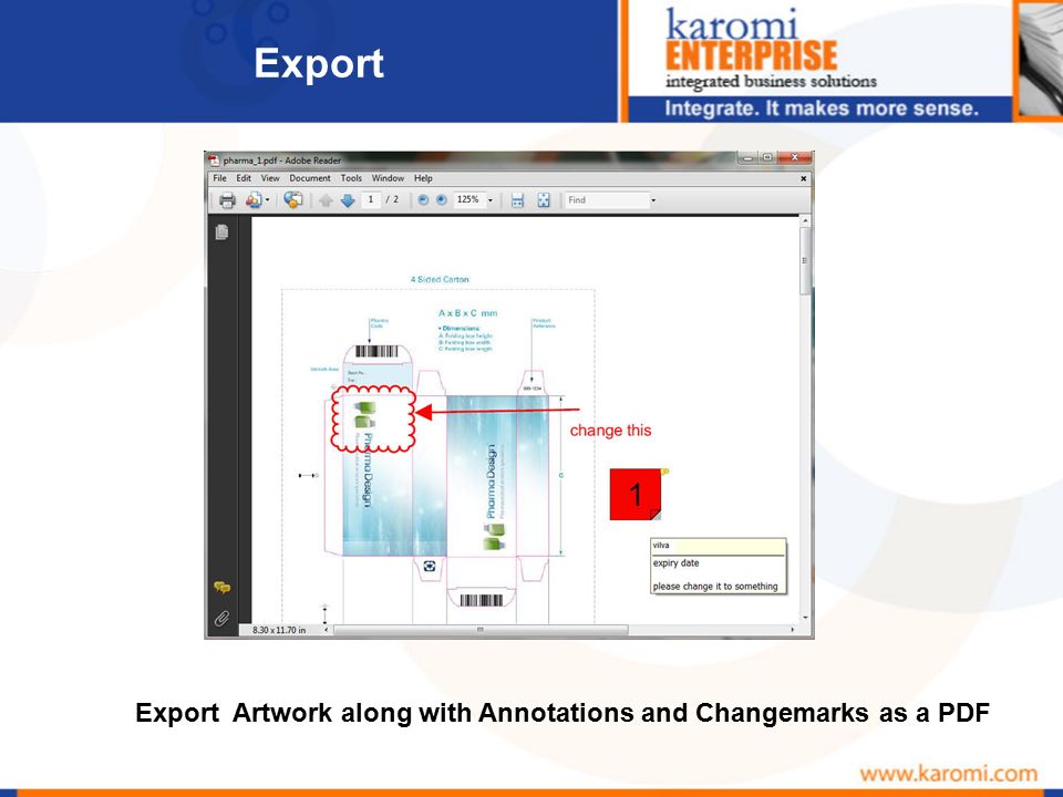 Export Export Artwork along with Annotations and Changemarks as a PDF