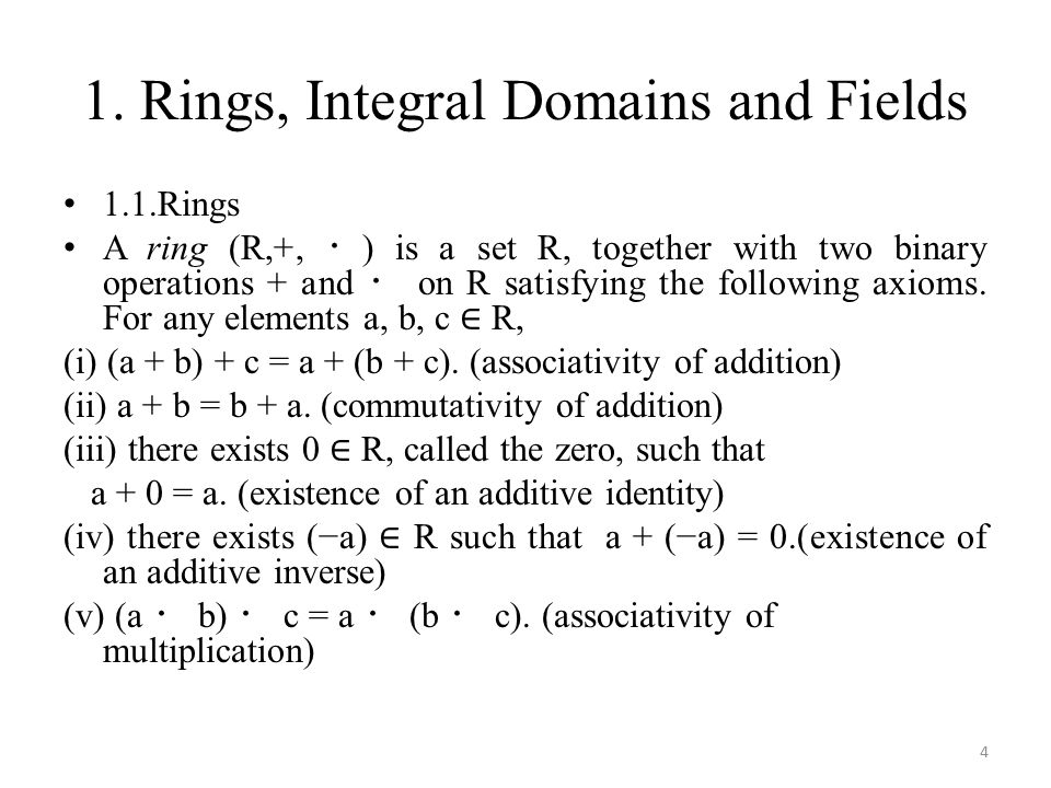Rings,Fields TS. Nguyễn Viết Đông Rings, Integral Domains and Fields, 2.  Polynomial and Euclidean Rings 3. Quotient Rings ppt download