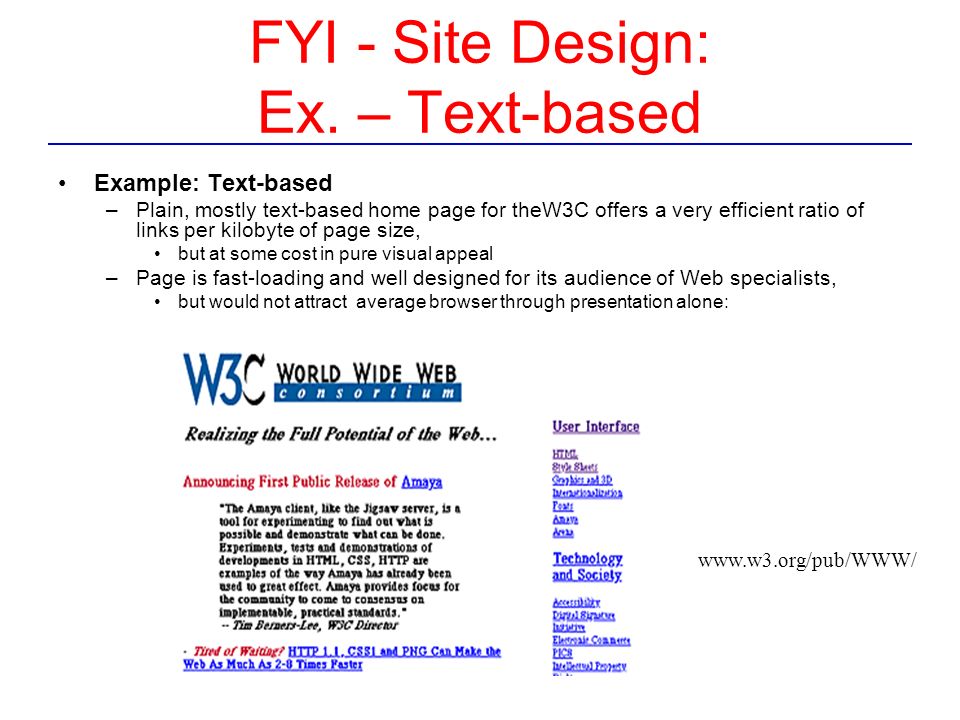 FYI - Site Design: Ex.