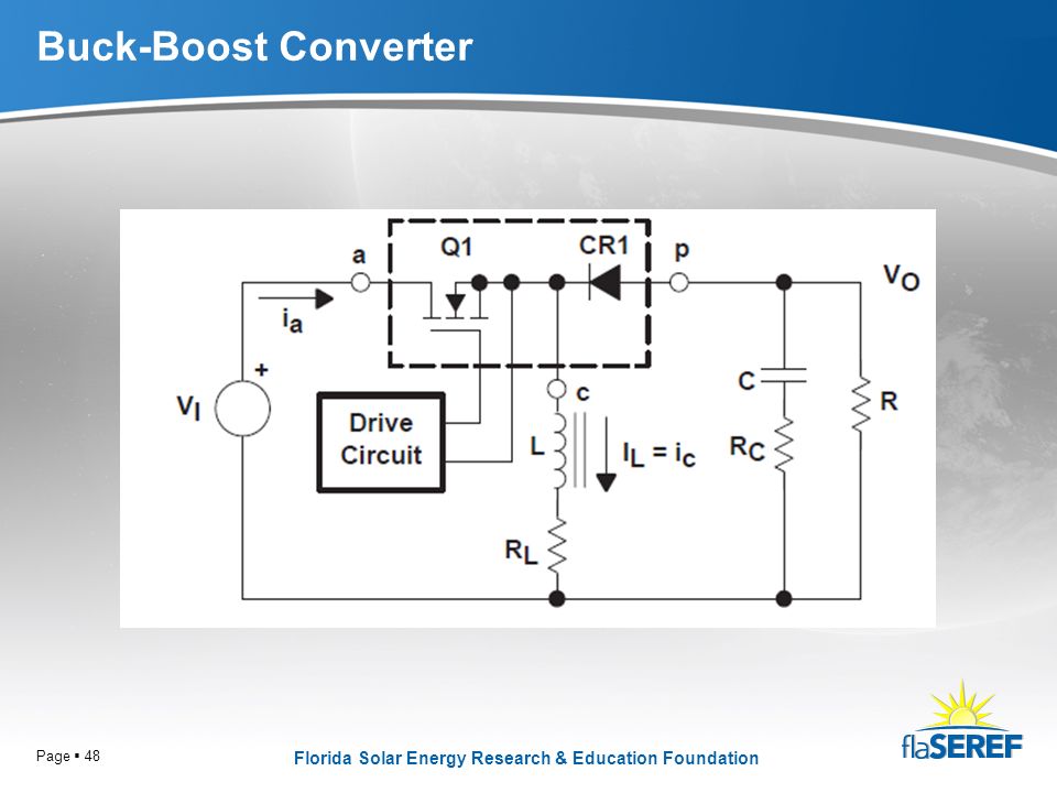 Florida Solar Energy Research & Education Foundation Page  48 Buck-Boost Converter