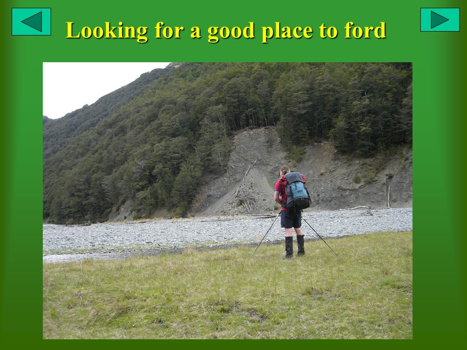 Looking for a good place to ford