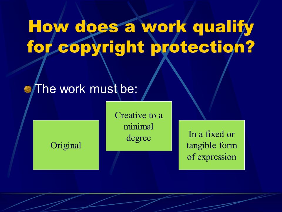 How does a work qualify for copyright protection.