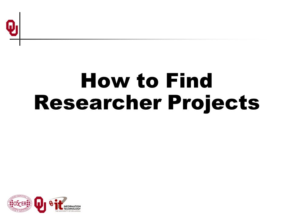 How to Find Researcher Projects