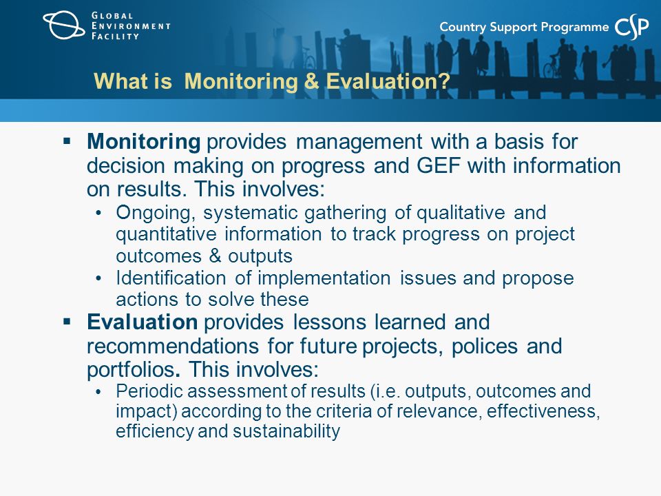 What is Monitoring & Evaluation.