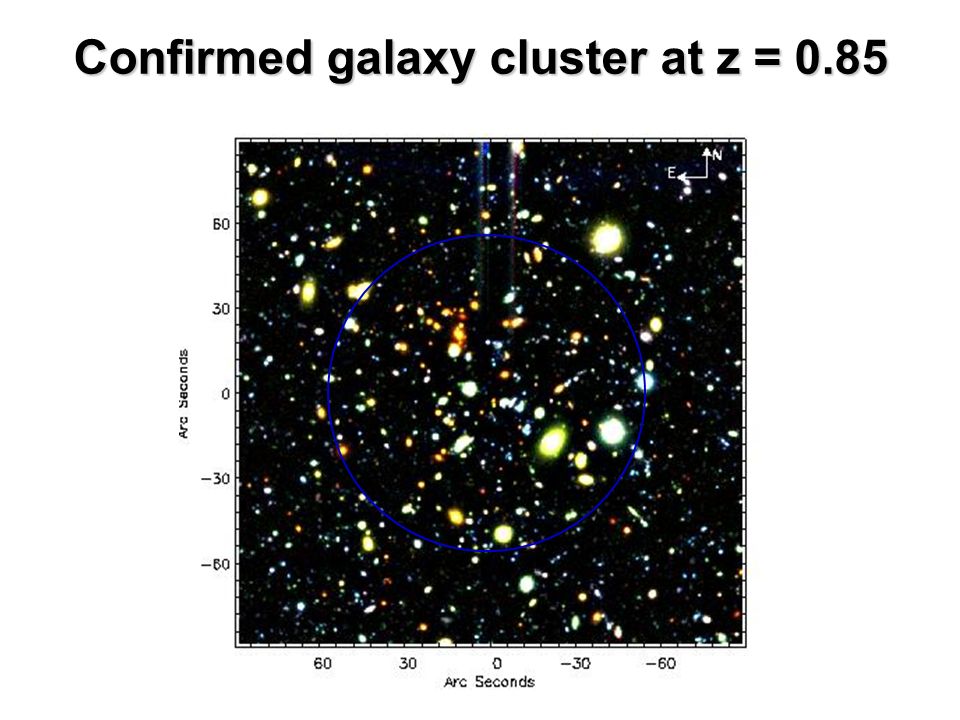 Confirmed galaxy cluster at z = 0.85