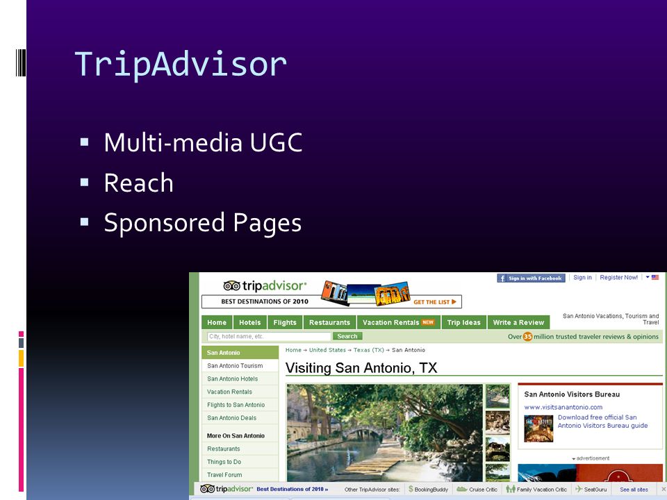 TripAdvisor  Multi-media UGC  Reach  Sponsored Pages
