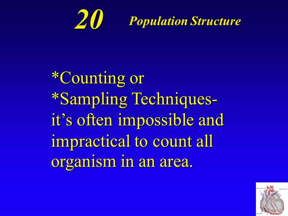 20 Population Structure How do scientists determine population density and why