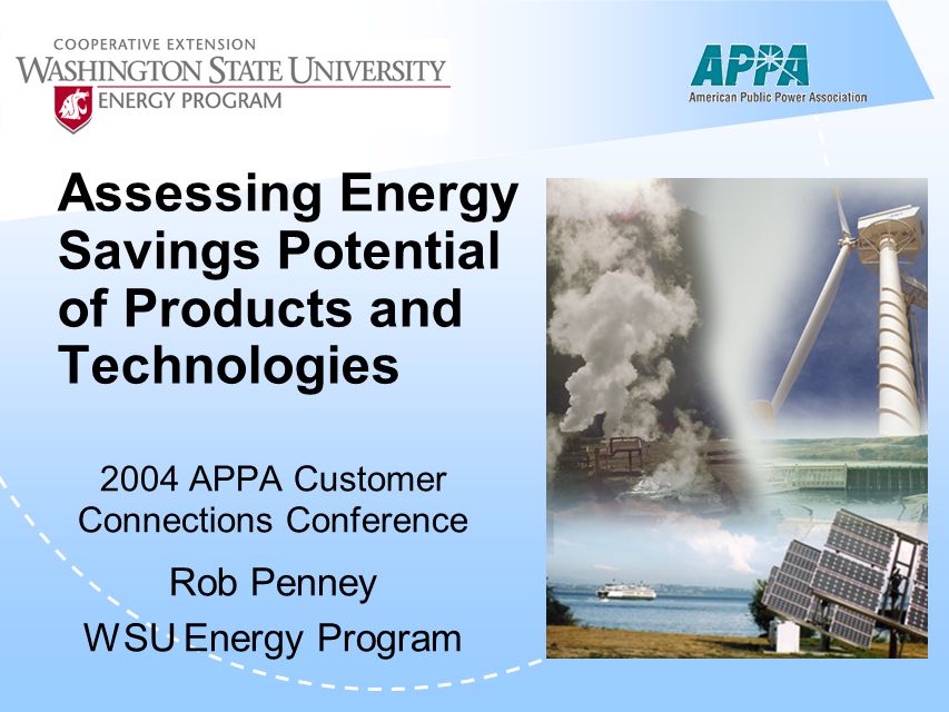 Assessing Energy Savings Potential of Products and Technologies 2004