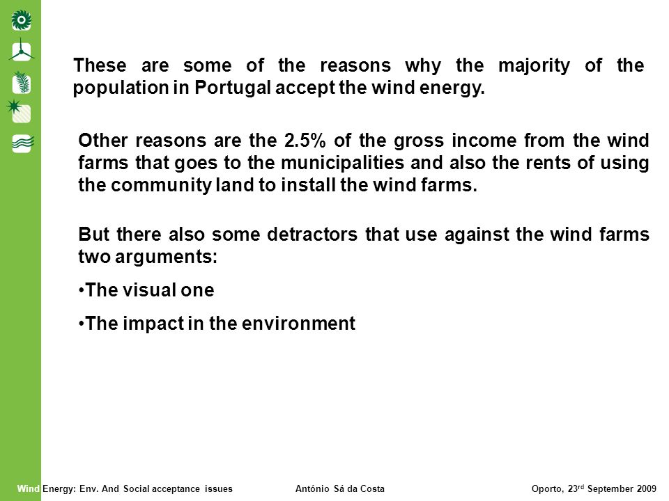 Wind Energy: Env.