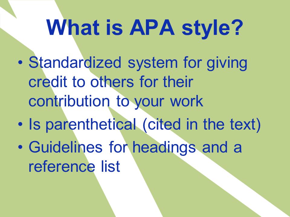 What is APA style.