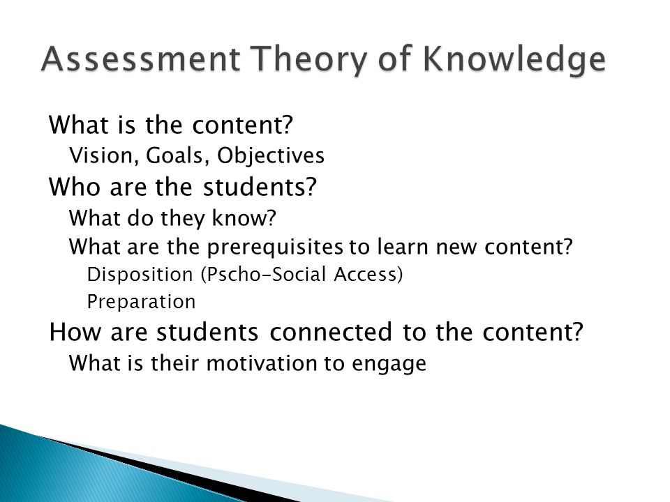 What is the content. Vision, Goals, Objectives Who are the students.