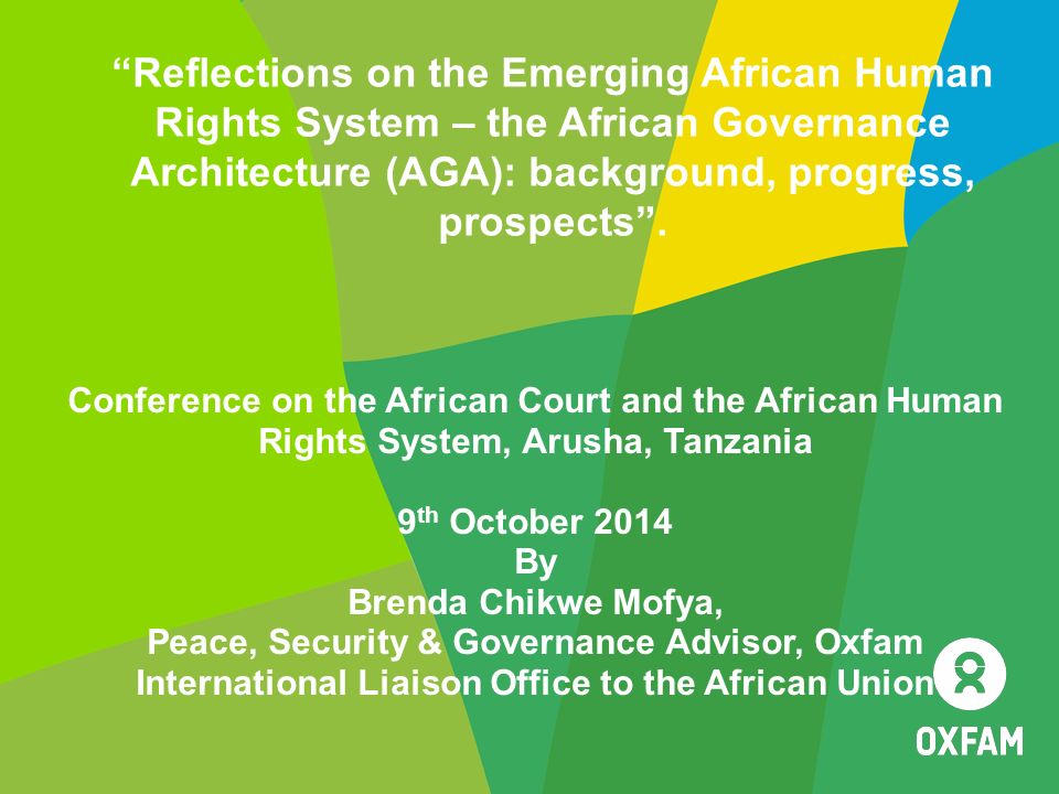 “Reflections on the Emerging African Human Rights System – the African ...