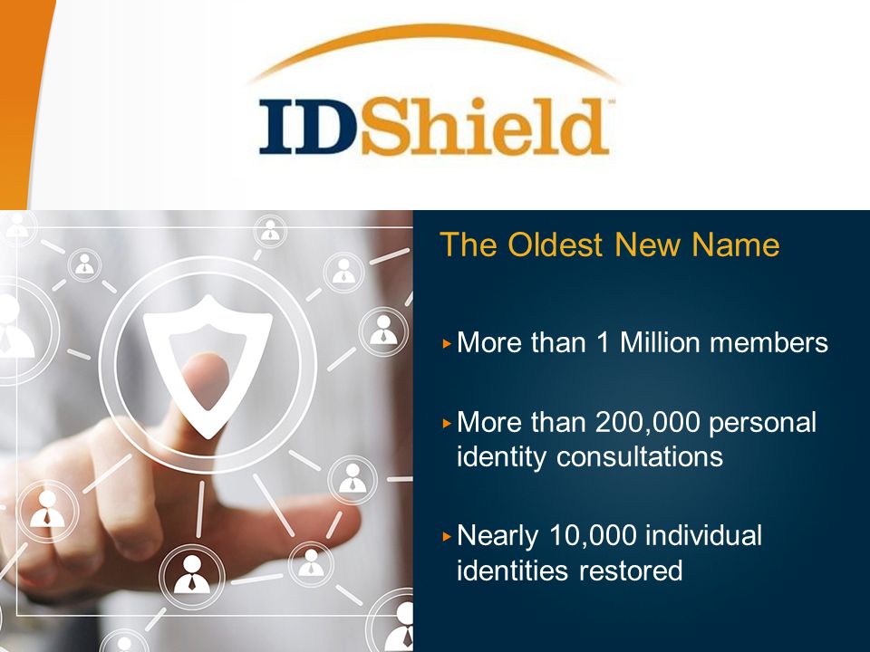 20 IDShield The Oldest New Name ▸ More than 1 Million members ▸ More than 200,000 personal identity consultations ▸ Nearly 10,000 individual identities restored