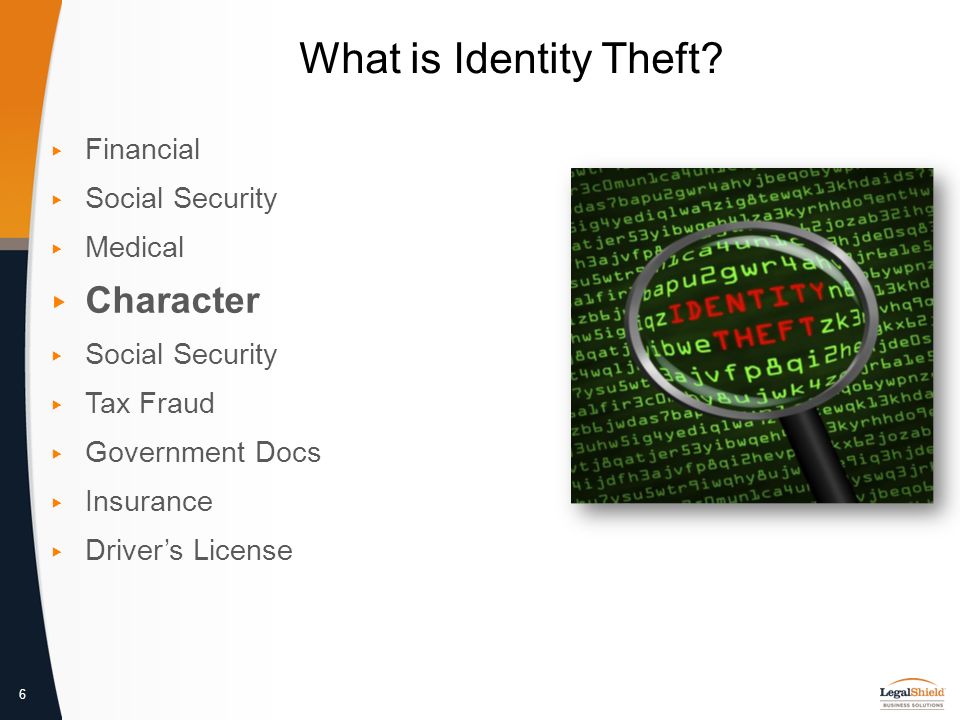 6 What is Identity Theft.