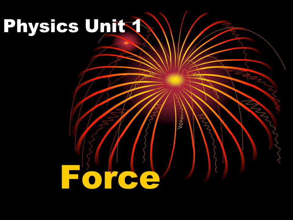Physics Unit 1 Force