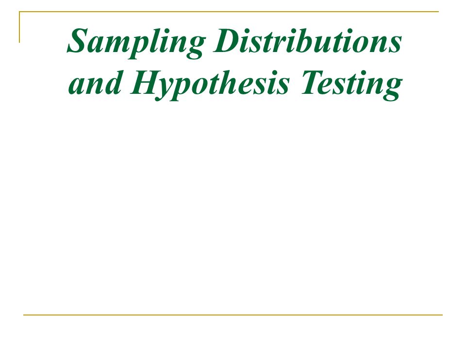 hypothesis testing sampling meaning
