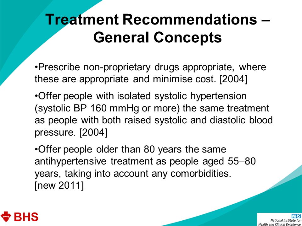 Treatment Recommendations – General Concepts Prescribe non-proprietary drugs appropriate, where these are appropriate and minimise cost.