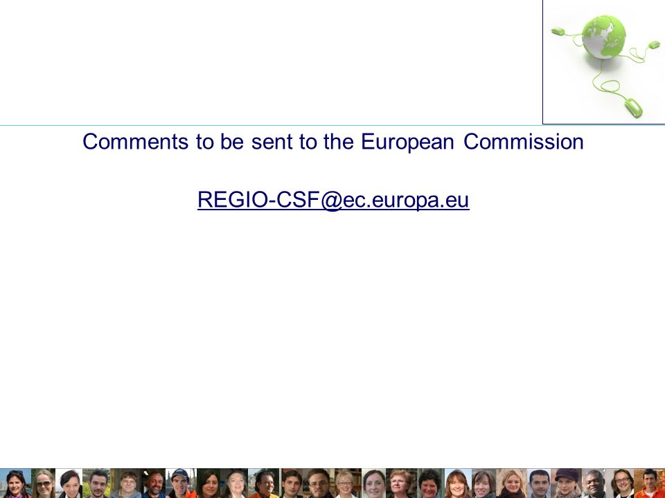 Comments to be sent to the European Commission