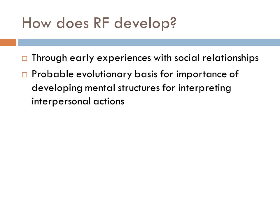 How does RF develop.