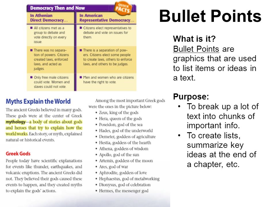 Bullet Points What is it.