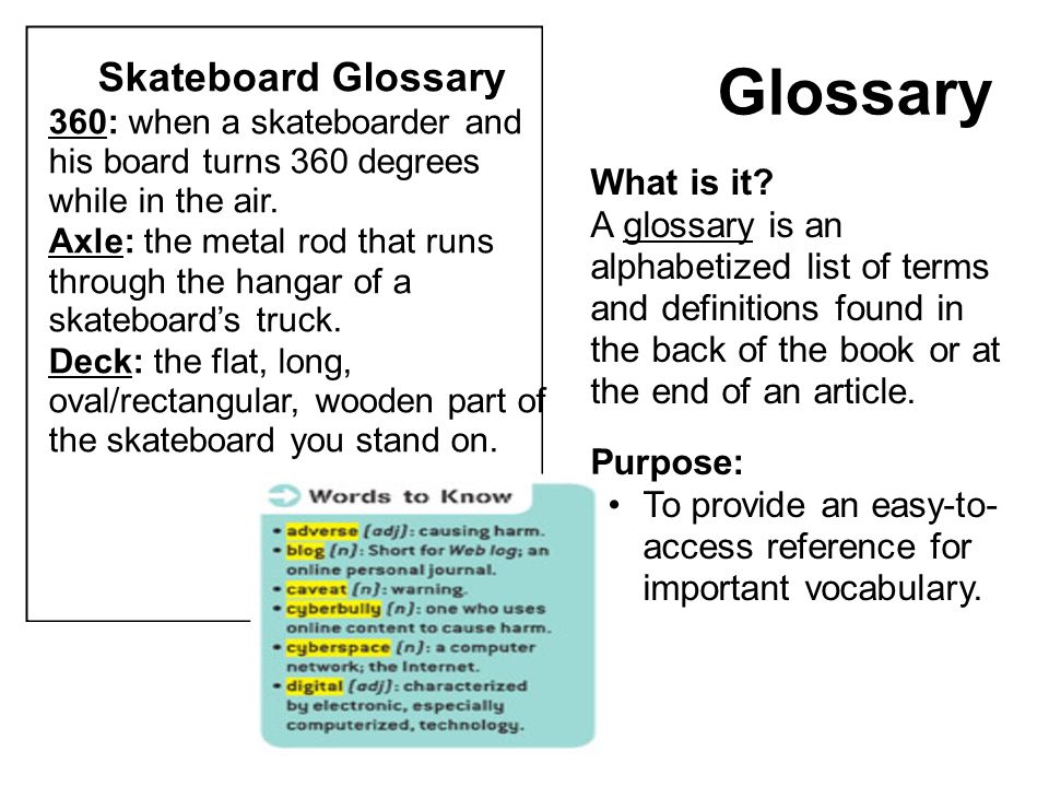 Glossary What is it.