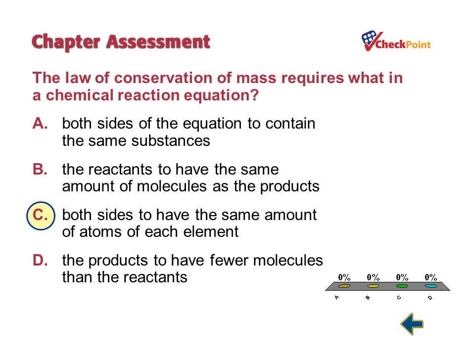 A.A B.B C.C D.D Section 9-3 Section 9.3 Assessment An equation that includes only the particles that participate in a reaction is called: A.net ionic equation B.spectator ions C.complete ionic equation D.reduced ionic equation