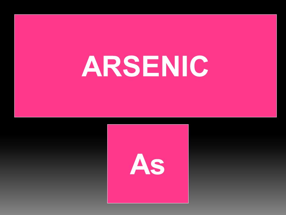 ARSENIC As
