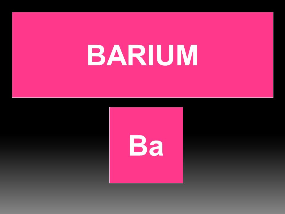 BARIUM Ba