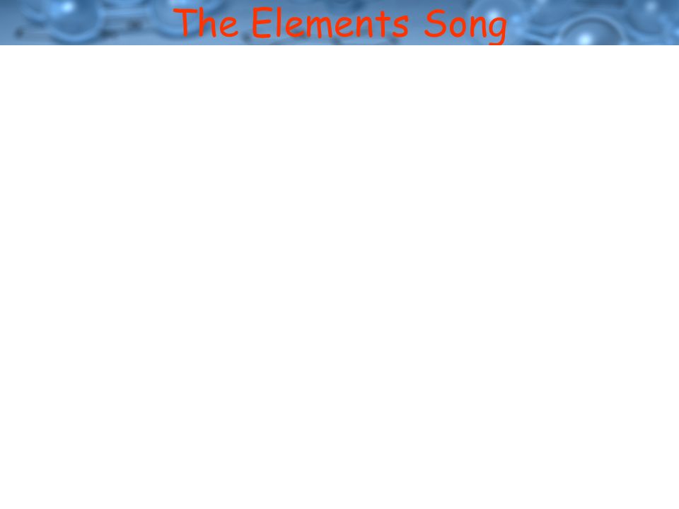 The Elements Song