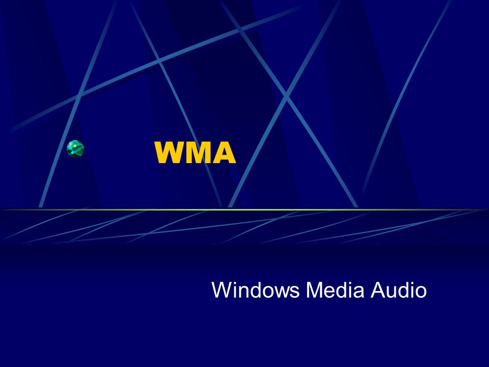 WMA Windows Media Audio