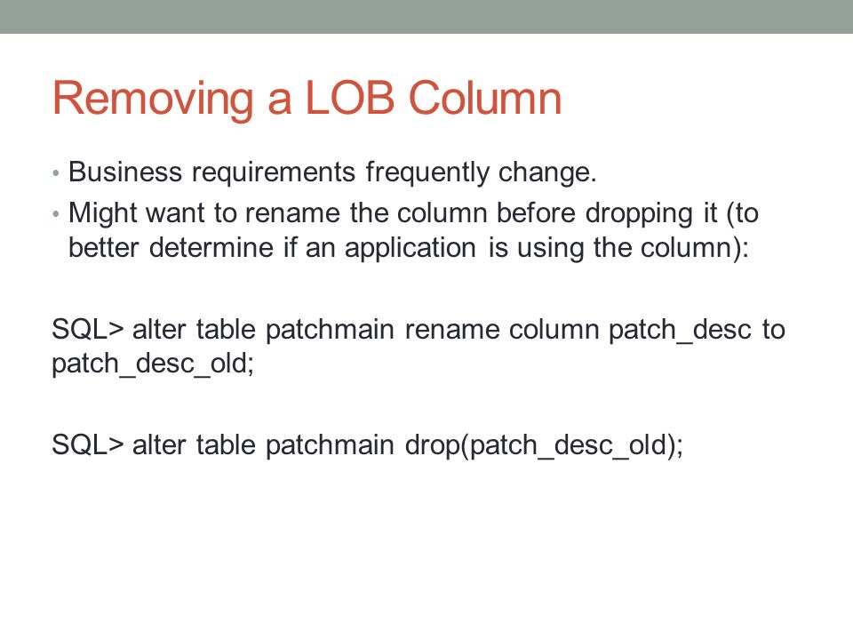 Chapter 11 Large Objects Need For Large Objects Data Type To Store Objects That Contain Large Amount Of Text Log Image Video Or Audio Data Most Ppt Download