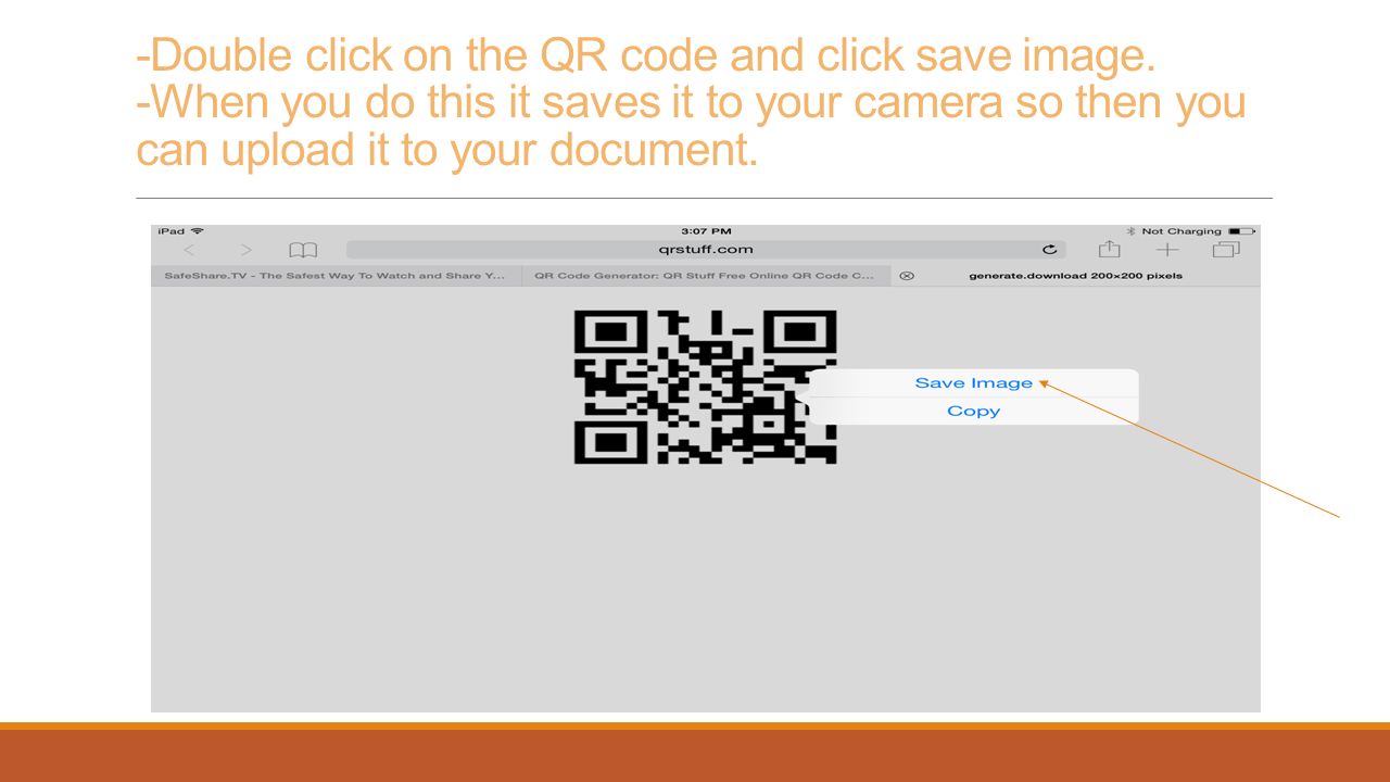 -This will take you to your QR Code. - -Double click on the QR code and click save image.