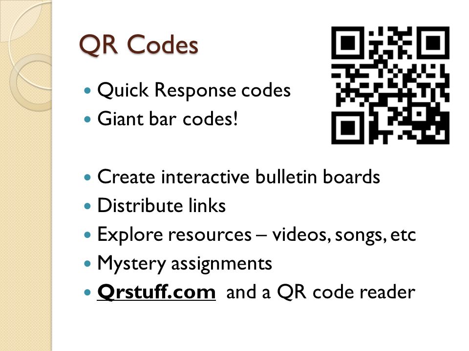 QR Codes Quick Response codes Giant bar codes.