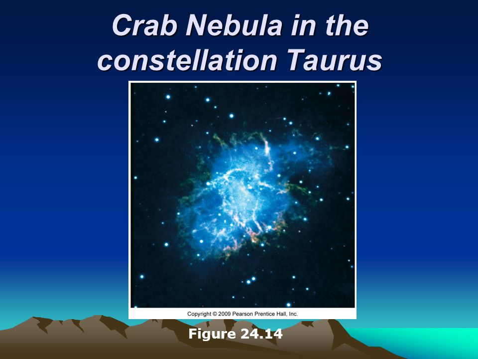 Crab Nebula in the constellation Taurus Figure 24.14