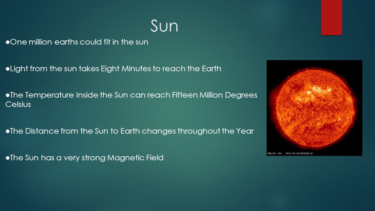 Facts About Each Planet In Our Solar System Sun One