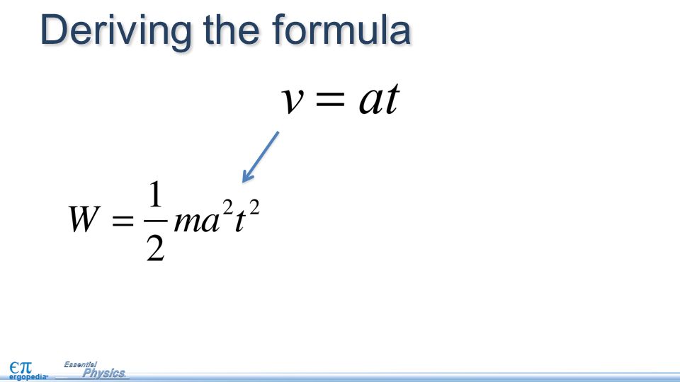 Deriving the formula
