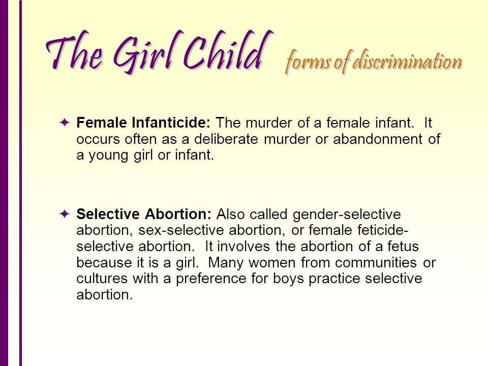 Female Infanticide, Female Feoticide.  Does modern Indian culture teach us to desire only a son and kill the ...