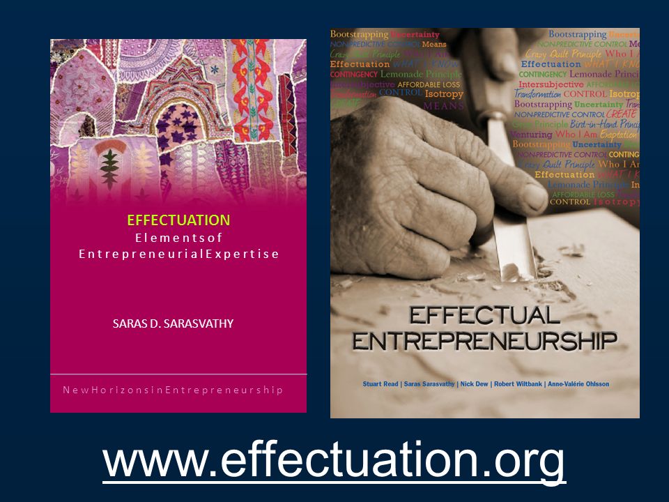 Effectuation: The Entrepreneurial Method Saras Sarasvathy With inputs from:  Nicholas Dew Edward Freeman Brent Goldfarb Graciela Kuechle Jeanne Liedtka.  - ppt download