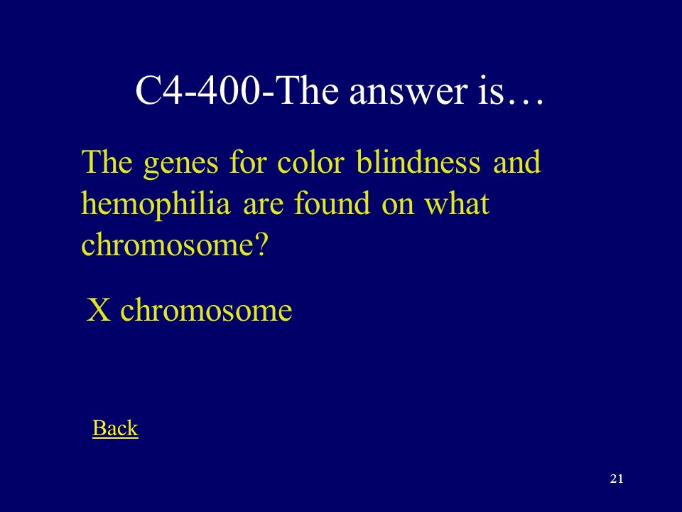 20 C4-300-The answer is… If two parents have genotypes I A I B and ii, what are the possible blood types of their children.