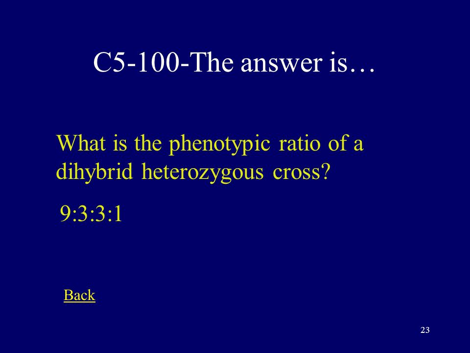 22 C4-500-The answer is… In the ABO blood typing system, what genotypes are codominant.