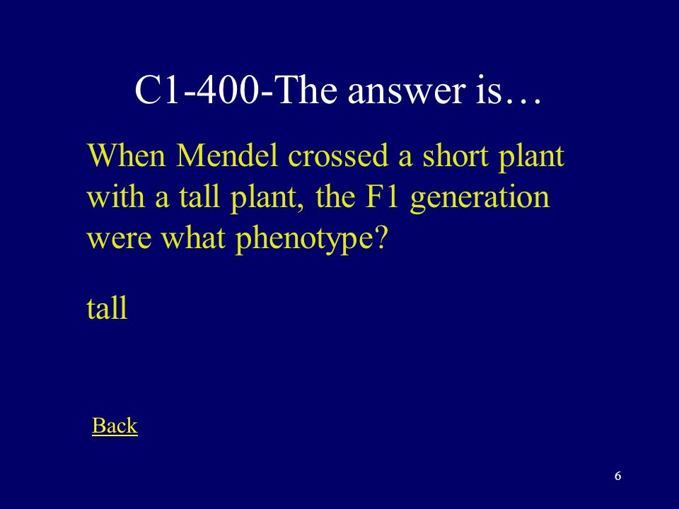 5 C1-300-The answer is… These are chemical factors that determine traits. genes Back